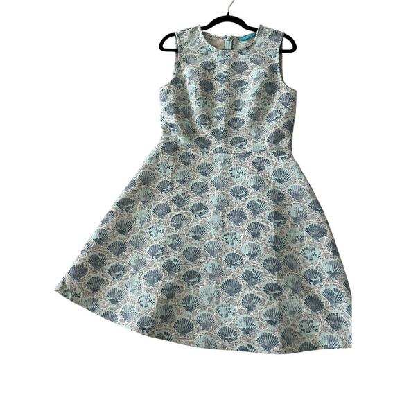 NWT Tori Richard Under Boardwalk Franchesca dress seashells blue sz 8 $295 tag - Picture 6 of 7